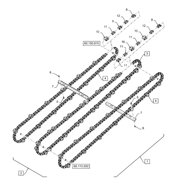 47558522 - Транспортер в сб. (3ц., 98зв.) кам. накл. без сист. копир. TC5